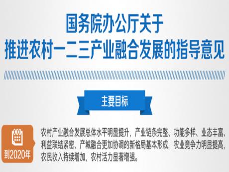 图解国办关于推进农村一二三产业融合发展的指导意见